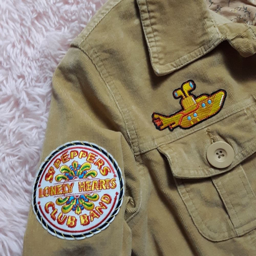 SOLD @MARKET Beatles! Vintage 90s femme fit boho Aesthetic custom Beatles jacket - Picture 5 of 14